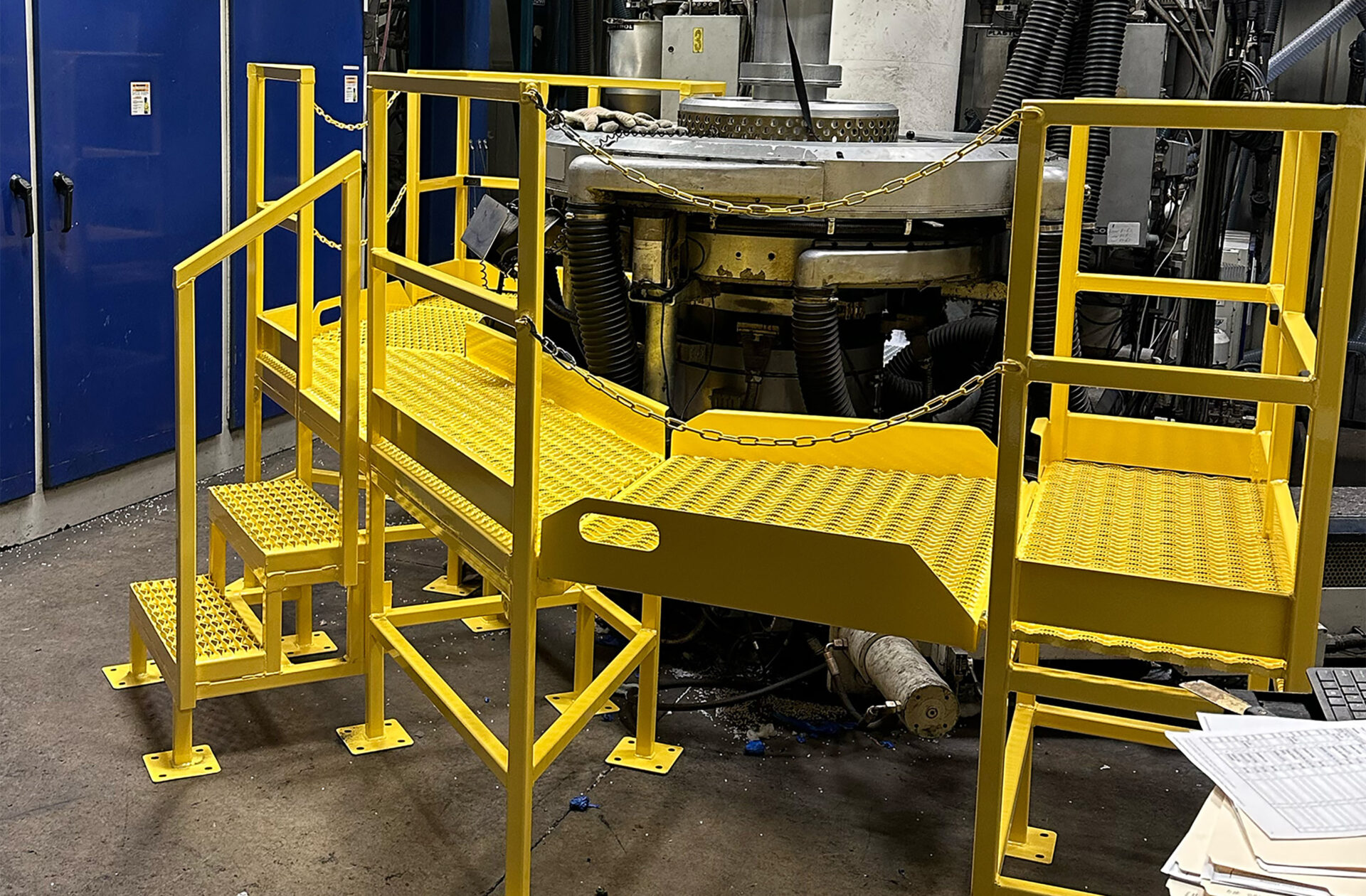 Yellow Industrial Handrails