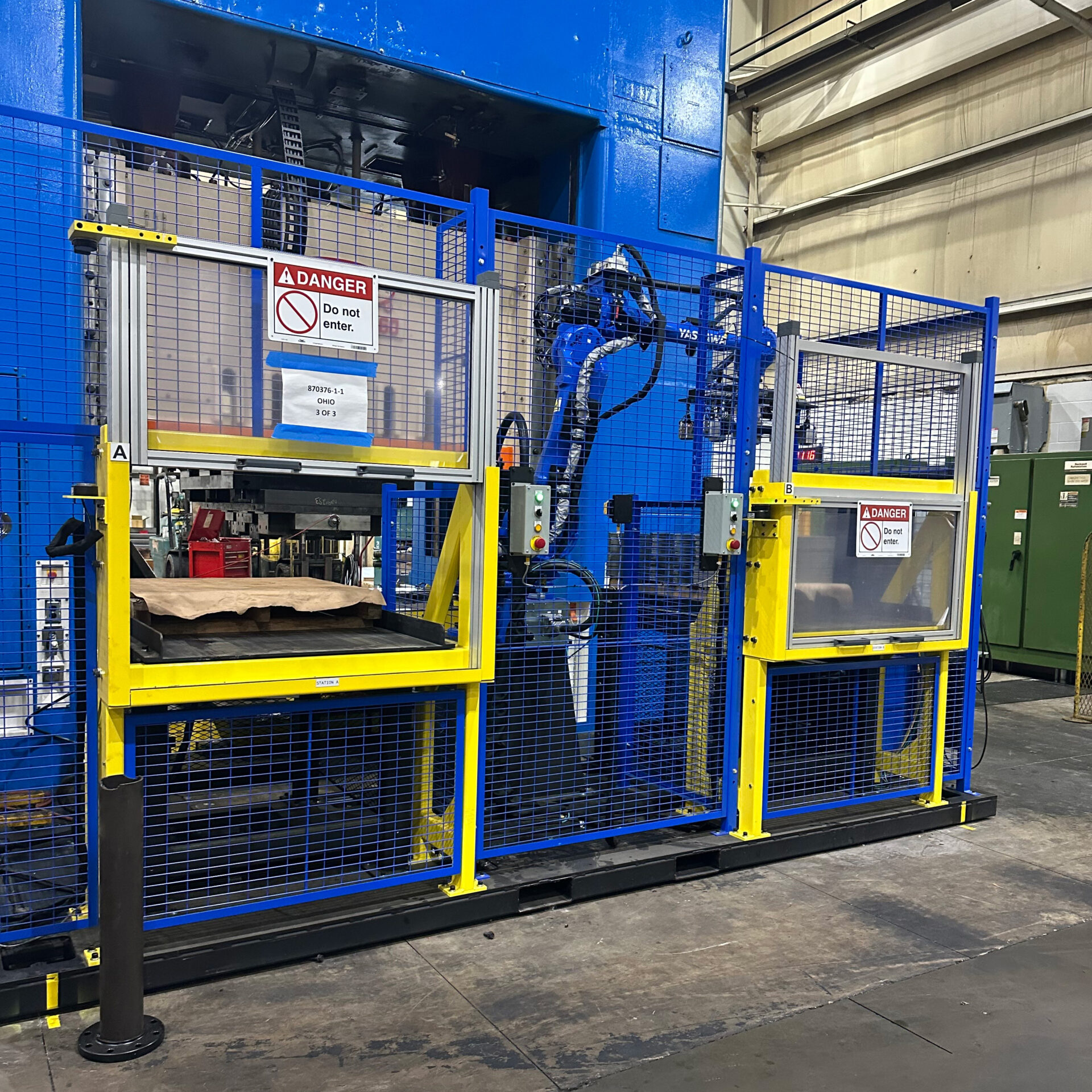 Yellow Automation Guard wall